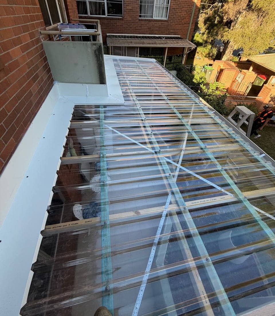 Polycarbonate pergola roof replacement Crown Roofers Riverwood South West Sydney — after (portfolio) v2